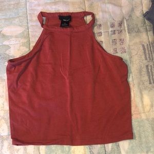 Red halter top